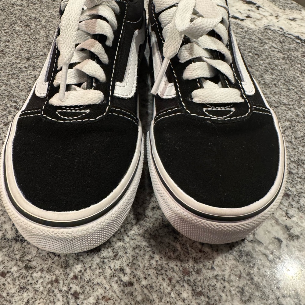 Vans Kids Black and White Sneakers